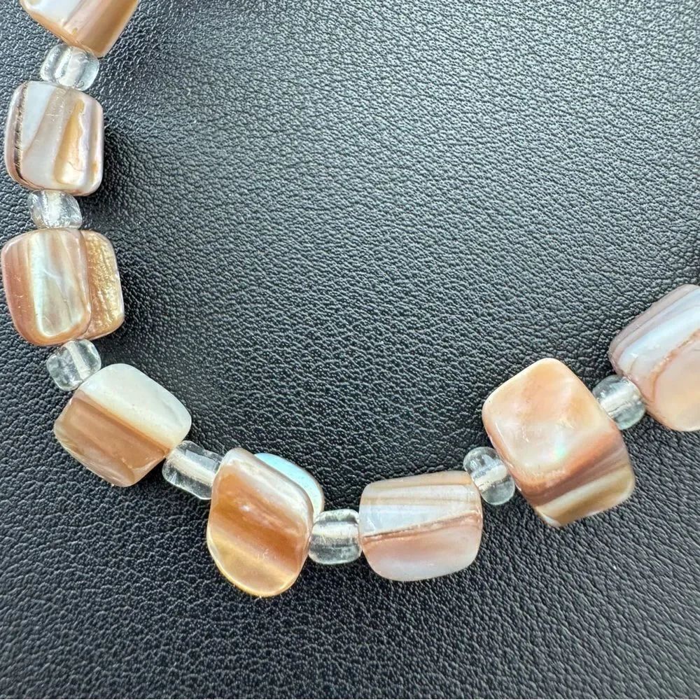 Bracelet Brown Abstract Beads Elastic Bracelet Boho - Picture 5 of 6
